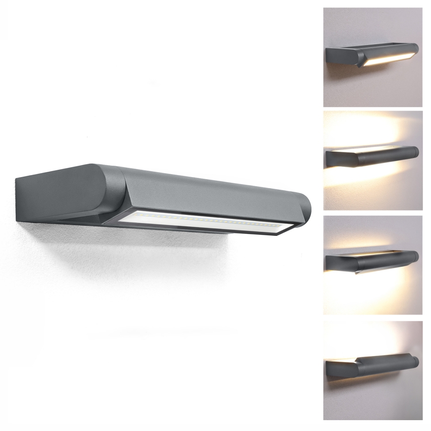 Brilagi - LED Zunanja stenska svetilka SALERNO LED/12W/230V 35,5 cm antracit IP65
