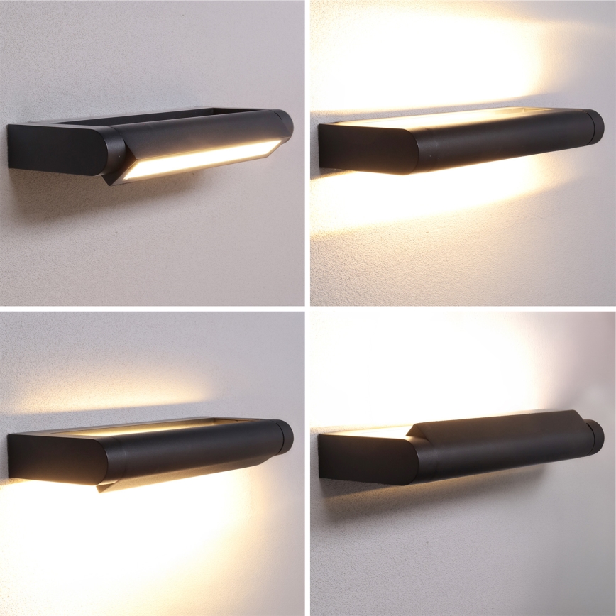 Brilagi - LED zunanja stenska svetilka SALERNO LED/12W/230V 35,5 cm črna IP65
