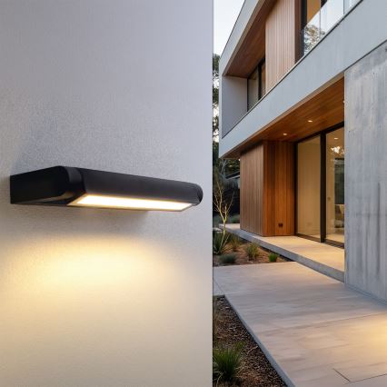 Brilagi - LED zunanja stenska svetilka SALERNO LED/12W/230V 35,5 cm črna IP65