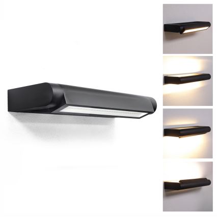 Brilagi - LED zunanja stenska svetilka SALERNO LED/12W/230V 35,5 cm črna IP65