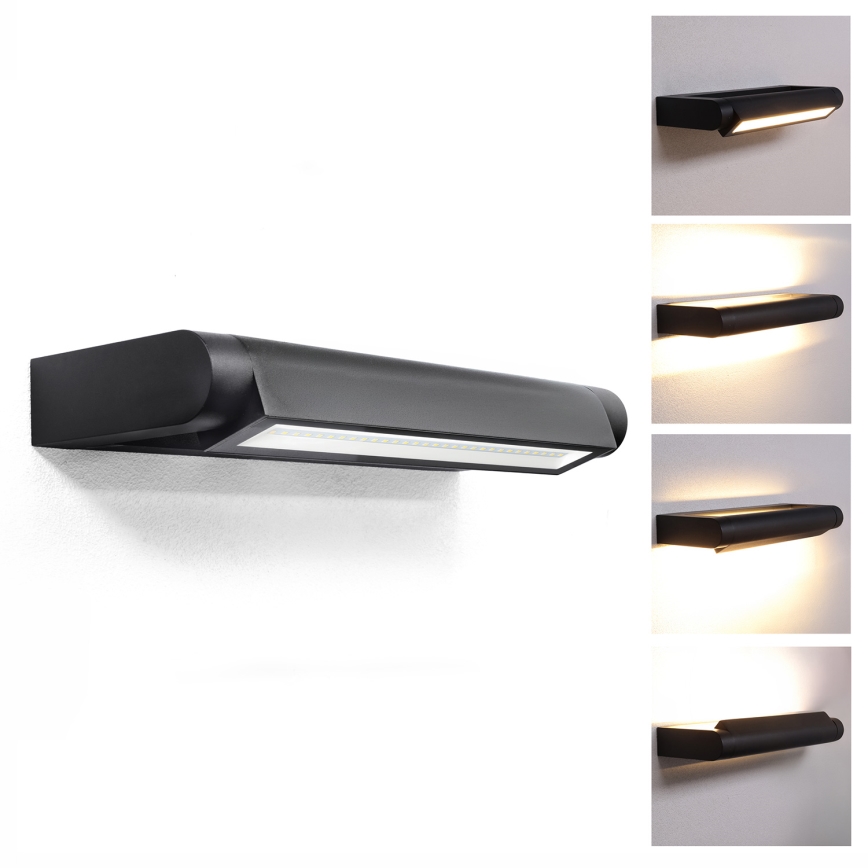 Brilagi - LED zunanja stenska svetilka SALERNO LED/12W/230V 35,5 cm črna IP65