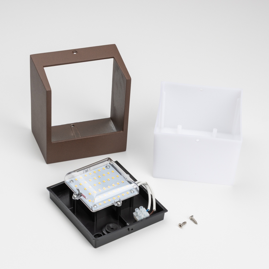 BRILAGI - LED zunanja stenska svetilka TERNI LED/12W/230V, rjava, IP44
