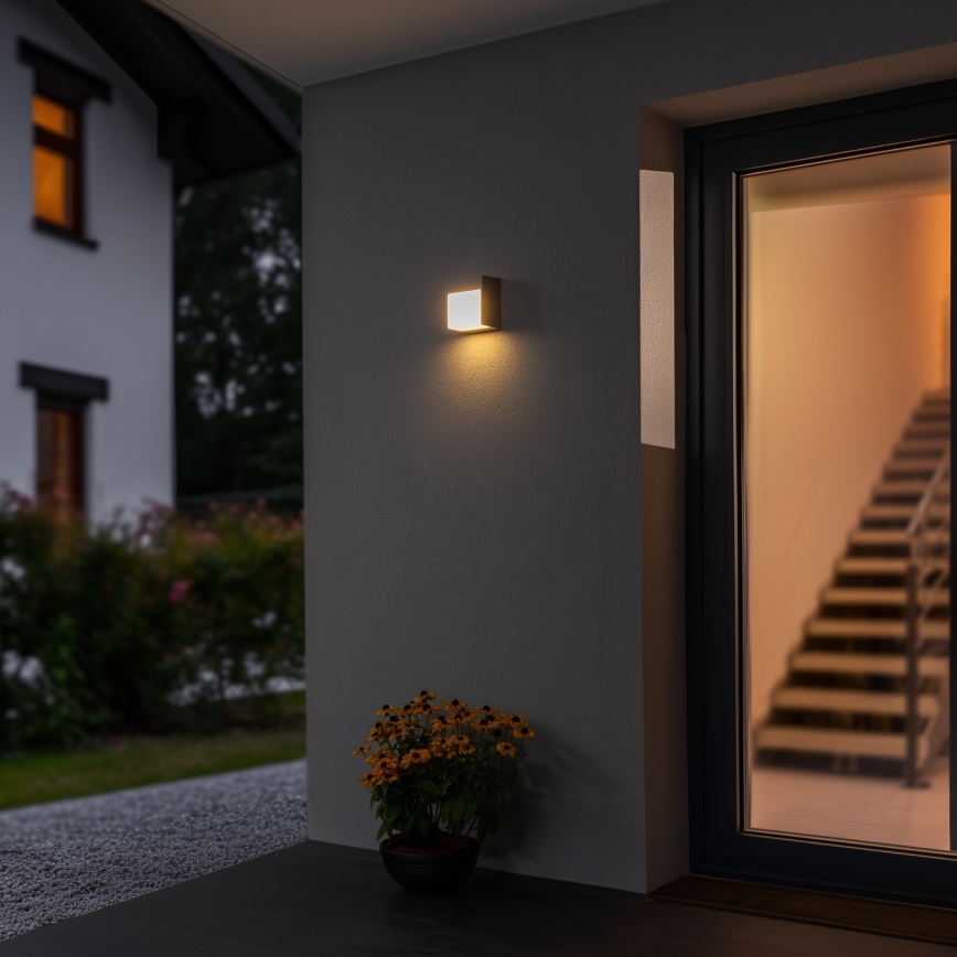 Brilagi - LED Zunanja stenska svetilka TERNI LED/12W/230V siva IP44
