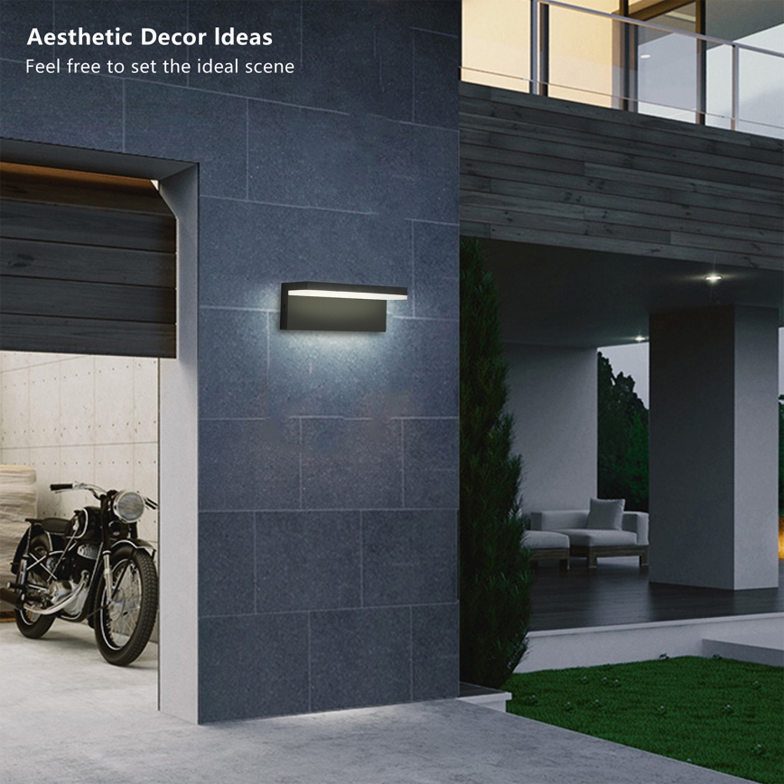 Brilagi - LED zunanja stenska svetilka TESSI LED/10W/230V črna IP54