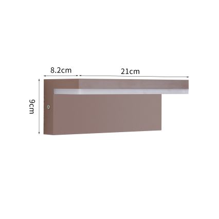 Brilagi - LED zunanja stenska svetilka TESSI LED/10W/230V rjava IP54