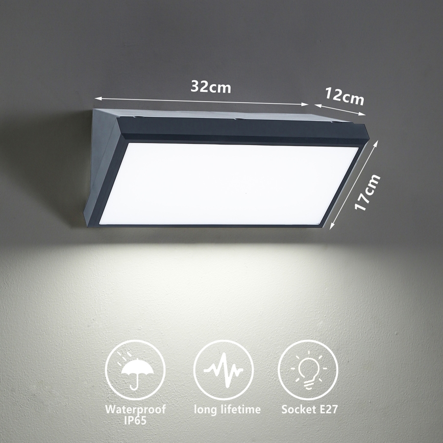 Brilagi - LED zatemnjivo zunanje stensko svetilo TRIANGLE 1xE27/6W/230V 2700-6500K IP65 antracit