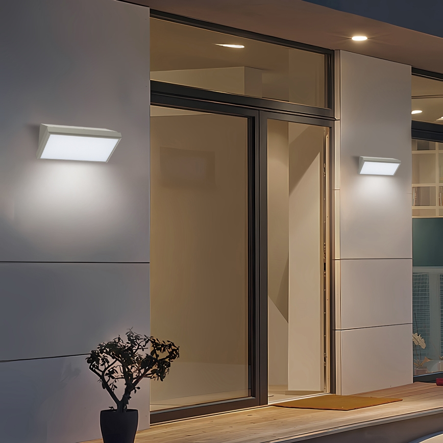 Brilagi - LED Zunanja stenska svetilka TRIANGLE LED/20W/230V siva IP65
