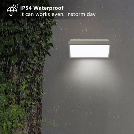 Brilagi - LED Zunanja stenska svetilka TRIANGLE LED/20W/230V siva IP65
