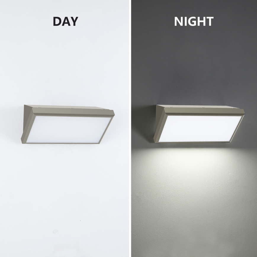 Brilagi - LED Zunanja stenska svetilka TRIANGLE LED/20W/230V siva IP65