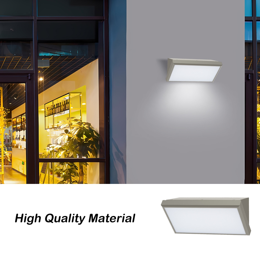 Brilagi - LED Zunanja stenska svetilka TRIANGLE LED/20W/230V siva IP65