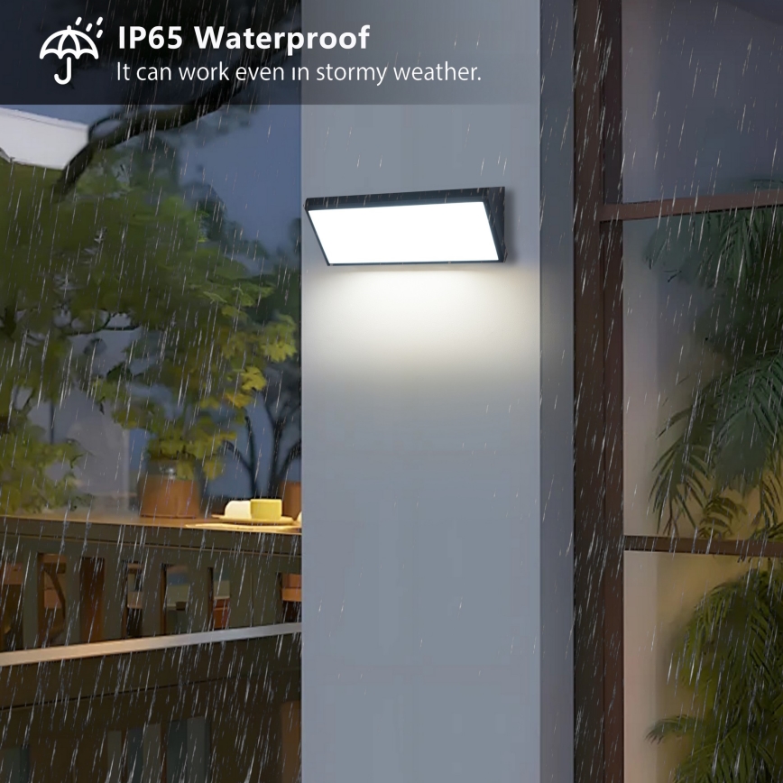 Brilagi - LED zunanja stenska svetilka TRIANGLE LED/42W/230V črna IP65