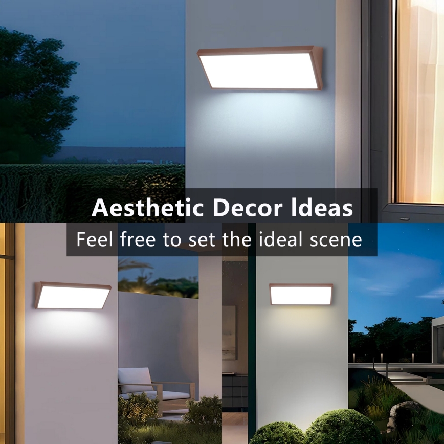 Brilagi - LED zunanja stenska svetilka TRIANGLE LED/42W/230V rjava IP65