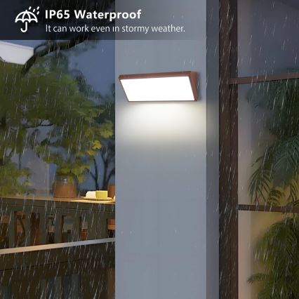 Brilagi - LED zunanja stenska svetilka TRIANGLE LED/42W/230V rjava IP65