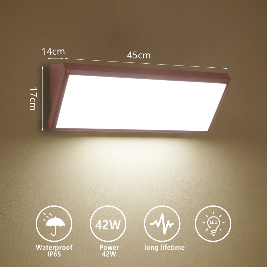 Brilagi - LED zunanja stenska svetilka TRIANGLE LED/42W/230V rjava IP65