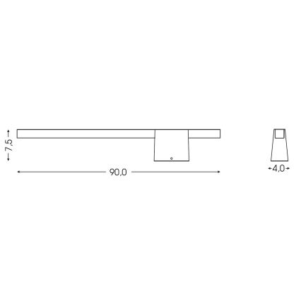 BRILAGI - LED Zunanja stenska svetilka VELORA LED/12W/230V 90 cm IP44 črna