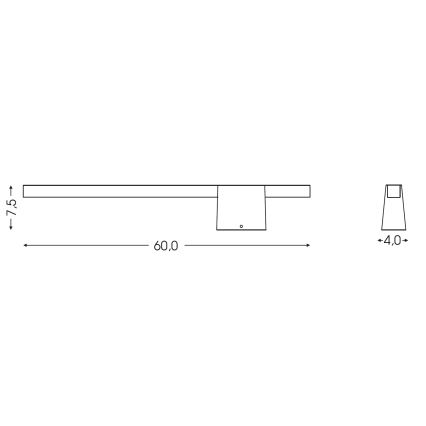 BRILAGI - LED Zunanja stenska svetilka VELORA LED/9W/230V 60 cm IP44 antracit