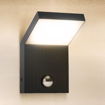 Brilagi - LED zunanja stenska svetilka z senzorjem RIANO LED/8W/230V antracitna IP65