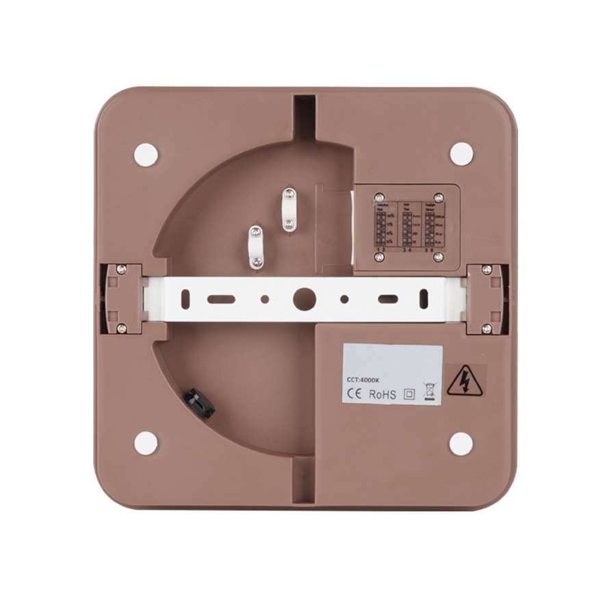 Brilagi - LED zunanja stropna svetilka BENE LED/24W/230V 26x26 cm rjava IP54