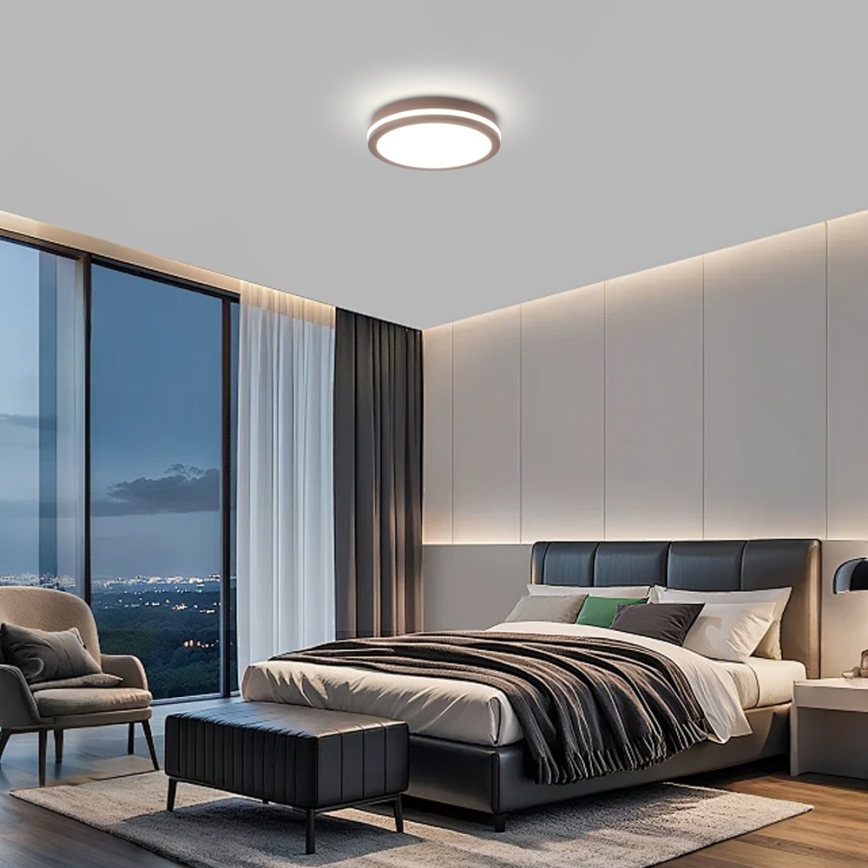 Brilagi - LED zunanja stropna svetilka BENE LED/24W/230V premer 26 cm rjava IP54