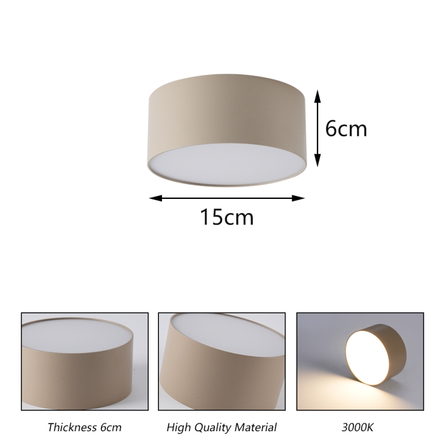BRILAGI - LED zunanja stropna svetilka FORIS LED/20W/230V premer 15 cm bež IP44
