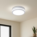 Brilagi - LED zunanja stropna svetilka s senzorjem BENE LED/18W/230V premer 21,5 cm bela IP54