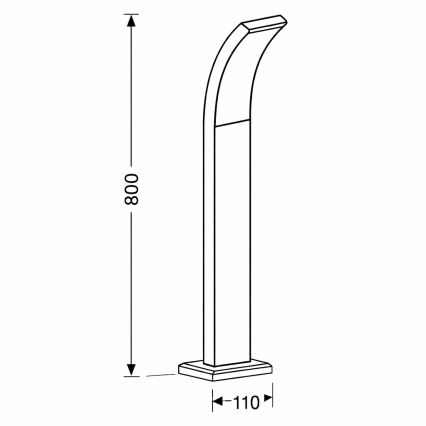 Brilagi - LED Zunanja svetilka ARCELO LED/9W/230V 80 cm IP44