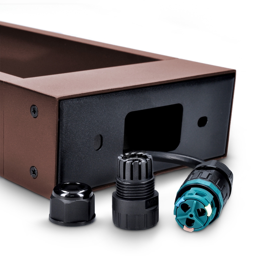 Brilagi - LED zunanja svetilka BARI LED/7W/230V 3000/4000/6000K rjava IP54 30 cm