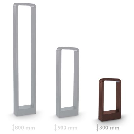 Brilagi - LED zunanja svetilka BARI LED/7W/230V 3000/4000/6000K rjava IP54 30 cm