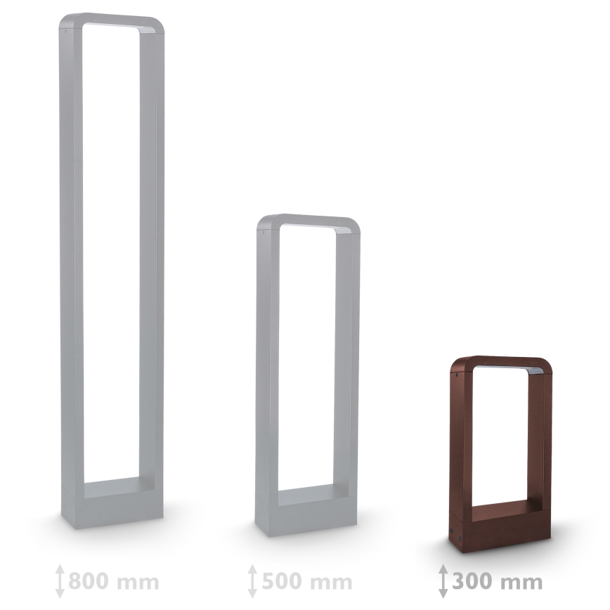 Brilagi - LED zunanja svetilka BARI LED/7W/230V 3000/4000/6000K rjava IP54 30 cm