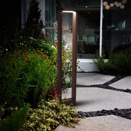 Brilagi - LED zunanja svetilka BARI LED/7W/230V 3000/4000/6000K rjava IP54 80 cm