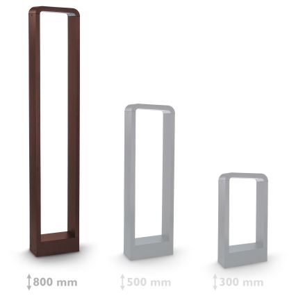 Brilagi - LED zunanja svetilka BARI LED/7W/230V 3000/4000/6000K rjava IP54 80 cm