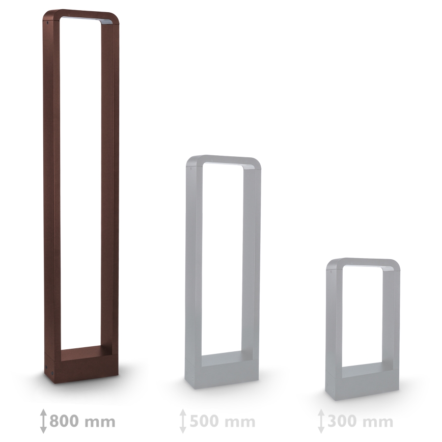 Brilagi - LED zunanja svetilka BARI LED/7W/230V 3000/4000/6000K rjava IP54 80 cm