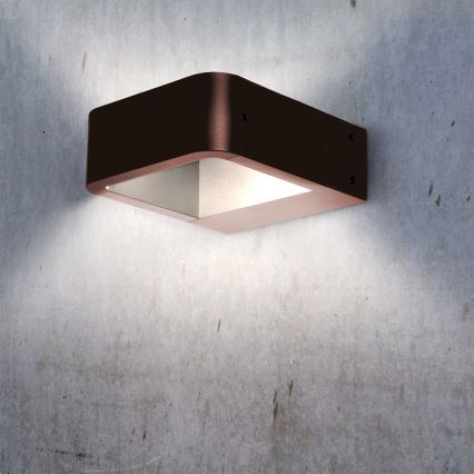 Brilagi - LED zunanja stenska svetilka BARI LED/7W/230V 3000/4000/6000K rjava IP54