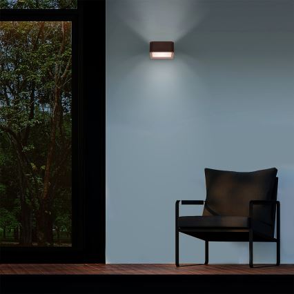 Brilagi - LED zunanja stenska svetilka BARI LED/7W/230V 3000/4000/6000K rjava IP54