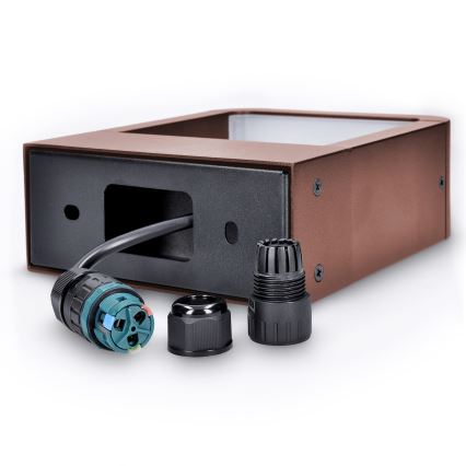 Brilagi - LED zunanja stenska svetilka BARI LED/7W/230V 3000/4000/6000K rjava IP54