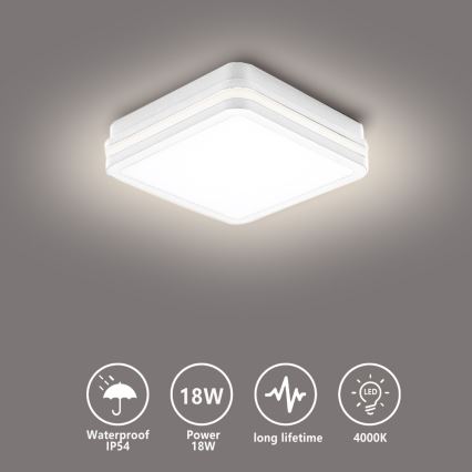 Brilagi - LED zunanja svetilka BENE LED/18W/230V 22x22 cm bela IP54