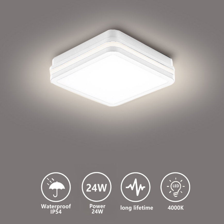 Brilagi - LED zunanja svetilka BENE LED/24W/230V 26x26 cm bela IP54