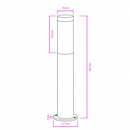 BRILAGI - LED zunanja svetilka ELIA 1xE27/7W/230V 4000K IP44 50 cm antracitna