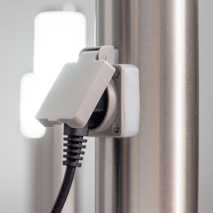 BRILAGI - LED zunanja svetilka z vtičnico ELIA 1xE27/7W/230V 4000K IP44 50 cm matni krom