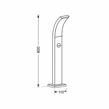 Brilagi - LED Zunanja svetilka s senzorjem ARCELO LED/9W/230V 50 cm IP44