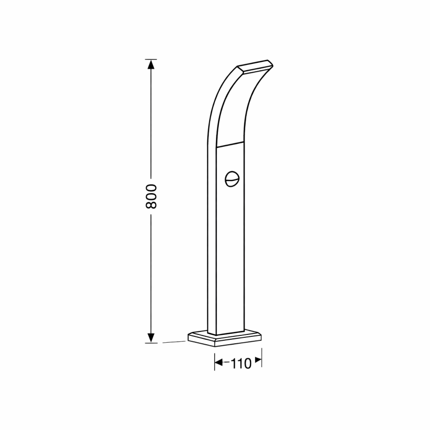 Brilagi - LED Zunanja svetilka s senzorjem ARCELO LED/9W/230V 50 cm IP44