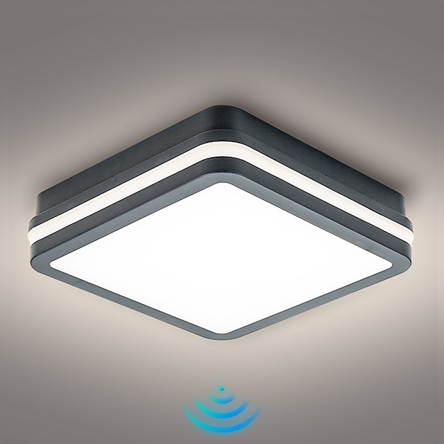 Brilagi - LED Zunanja svetilka s senzorjem BENE LED/18W/230V 22x22 cm antracit IP54
