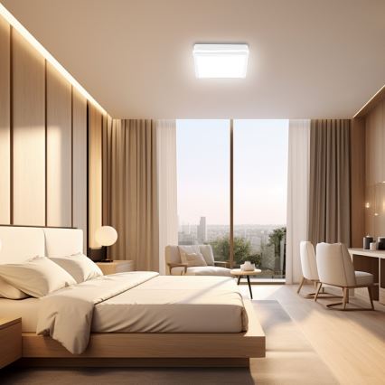 Brilagi - LED zunanja svetilka s senzorjem BENE LED/18W/230V 22x22 cm bela IP54