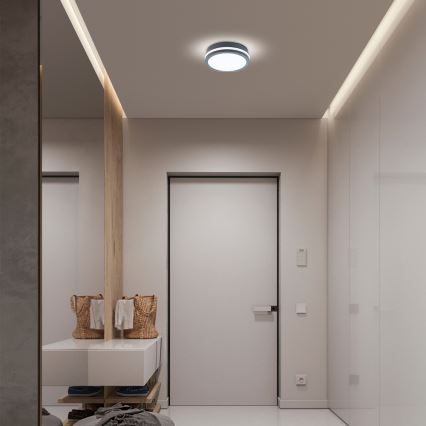 Brilagi - LED Zunanja svetilka s senzorjem BENE LED/18W/230V pr. 22 cm antracit IP54