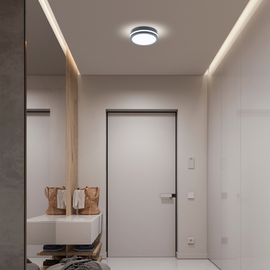 Brilagi - LED Zunanja svetilka s senzorjem BENE LED/18W/230V pr. 22 cm antracit IP54