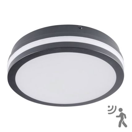 Brilagi - LED zunanja svetilka s senzorjem BENE LED/18W/230V Ø 22 cm antracit IP54