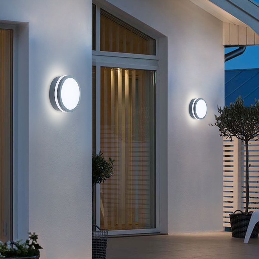 Brilagi - LED zunanja svetilka s senzorjem BENE LED/18W/230V Ø 22 cm antracit IP54