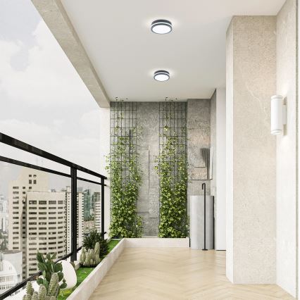 Brilagi - LED zunanja svetilka s senzorjem BENE LED/18W/230V Ø 22 cm antracit IP54