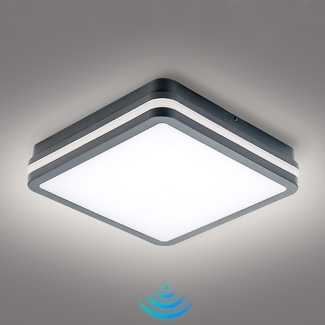 Brilagi - LED Zunanja svetilka s senzorjem BENE LED/24W/230V 26x26 cm antracit IP54