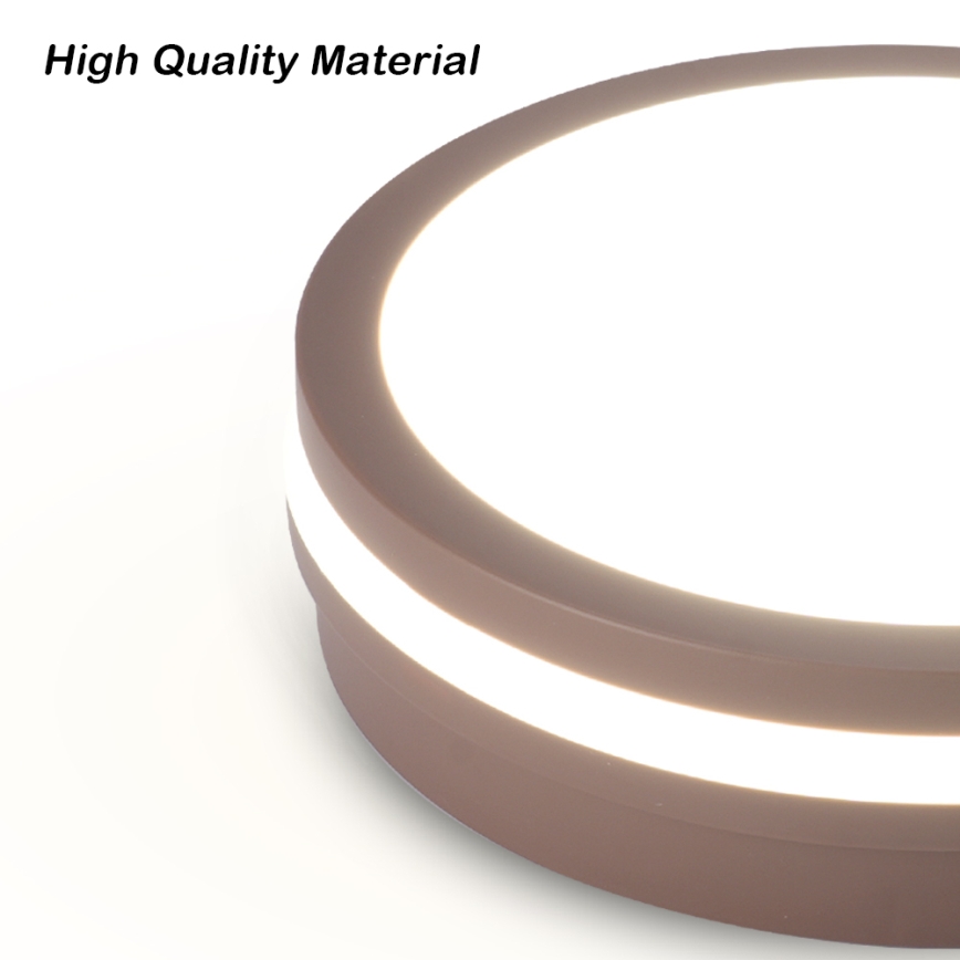 Brilagi - LED zunanja svetilka s senzorjem BENE LED/24W/230V, premer 26 cm, rjava, IP54